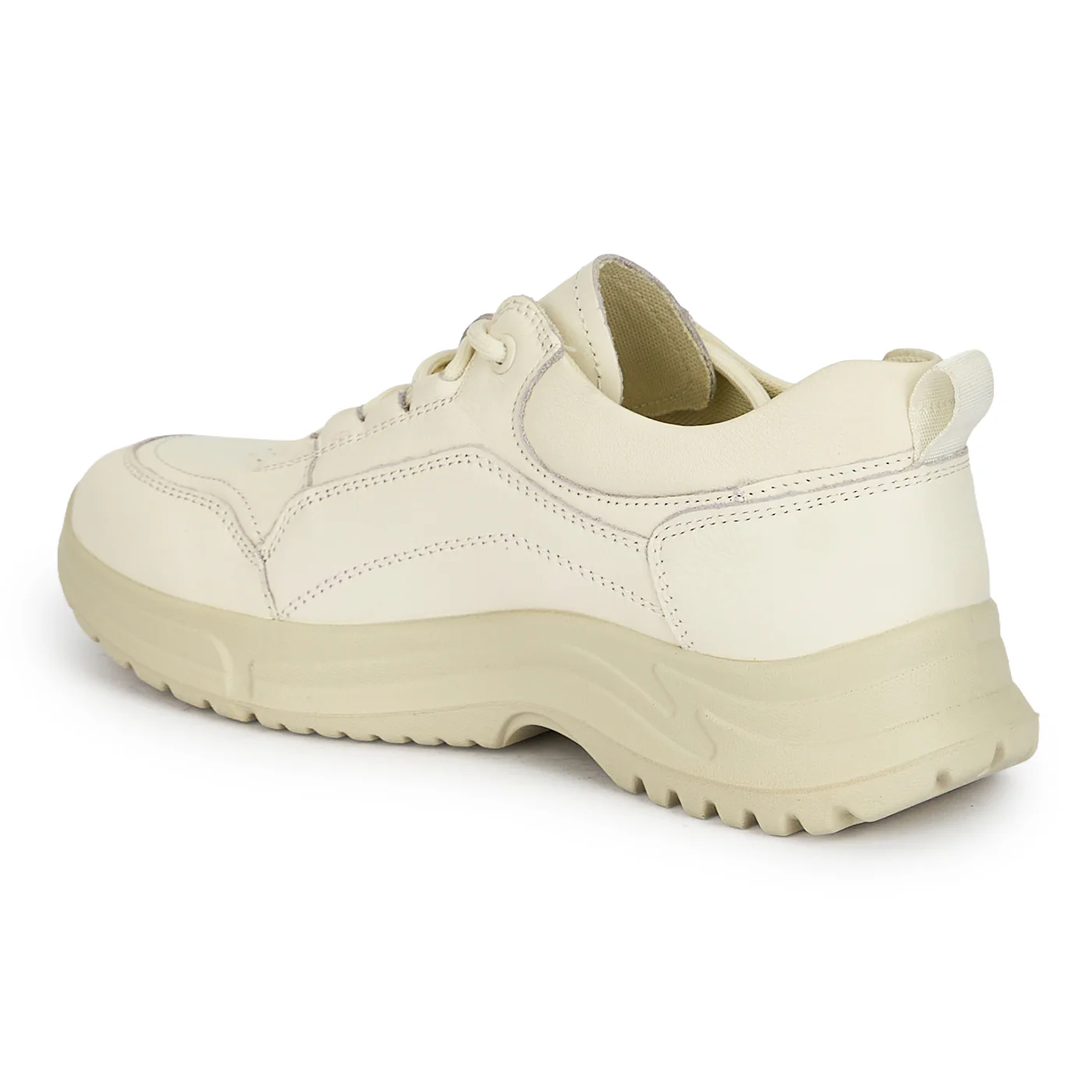 Pantofi casual dama din piele naturala crem 19242 - Image 2