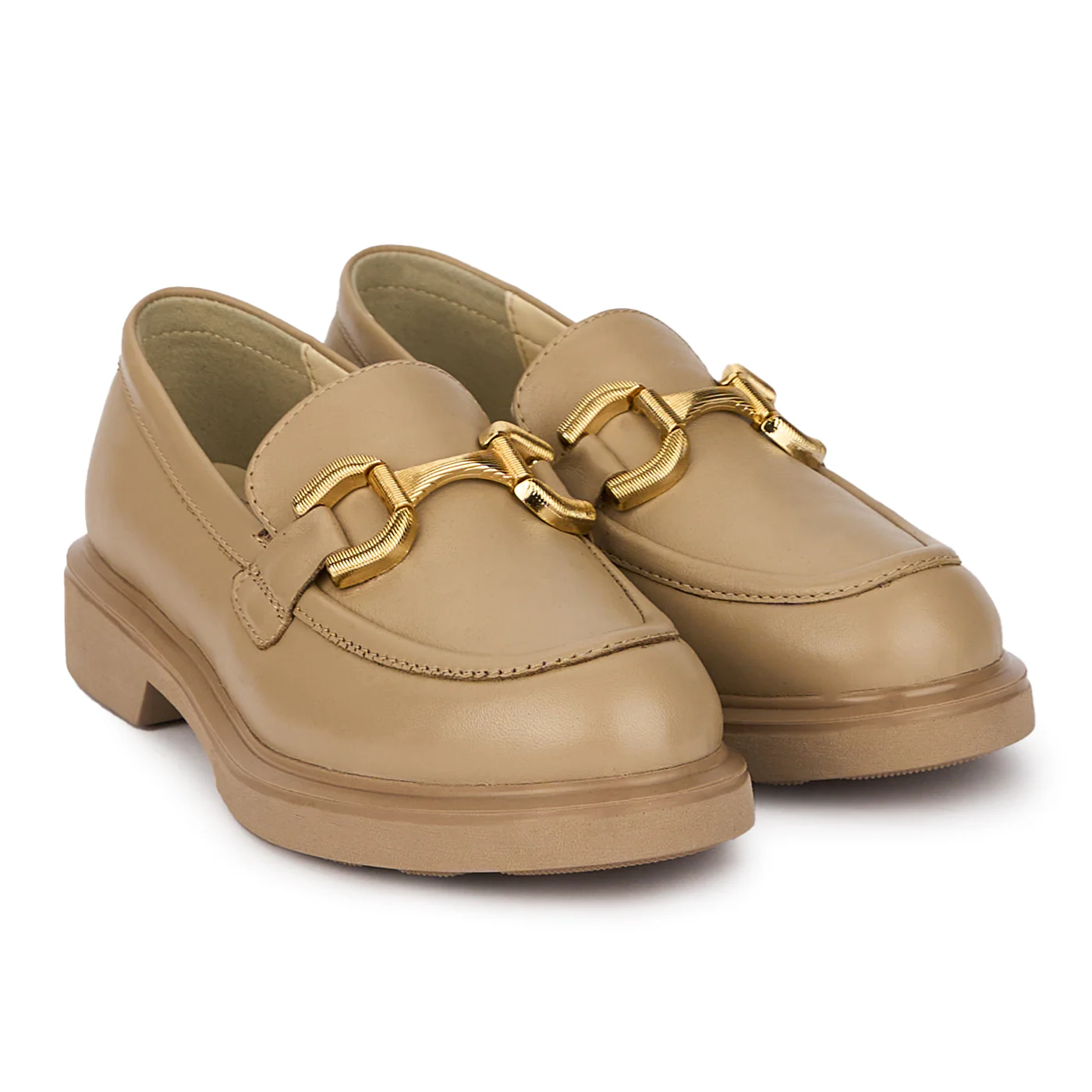 Pantofi casual dama din piele naturala cu accesoriu metalic 18005 - Image 4