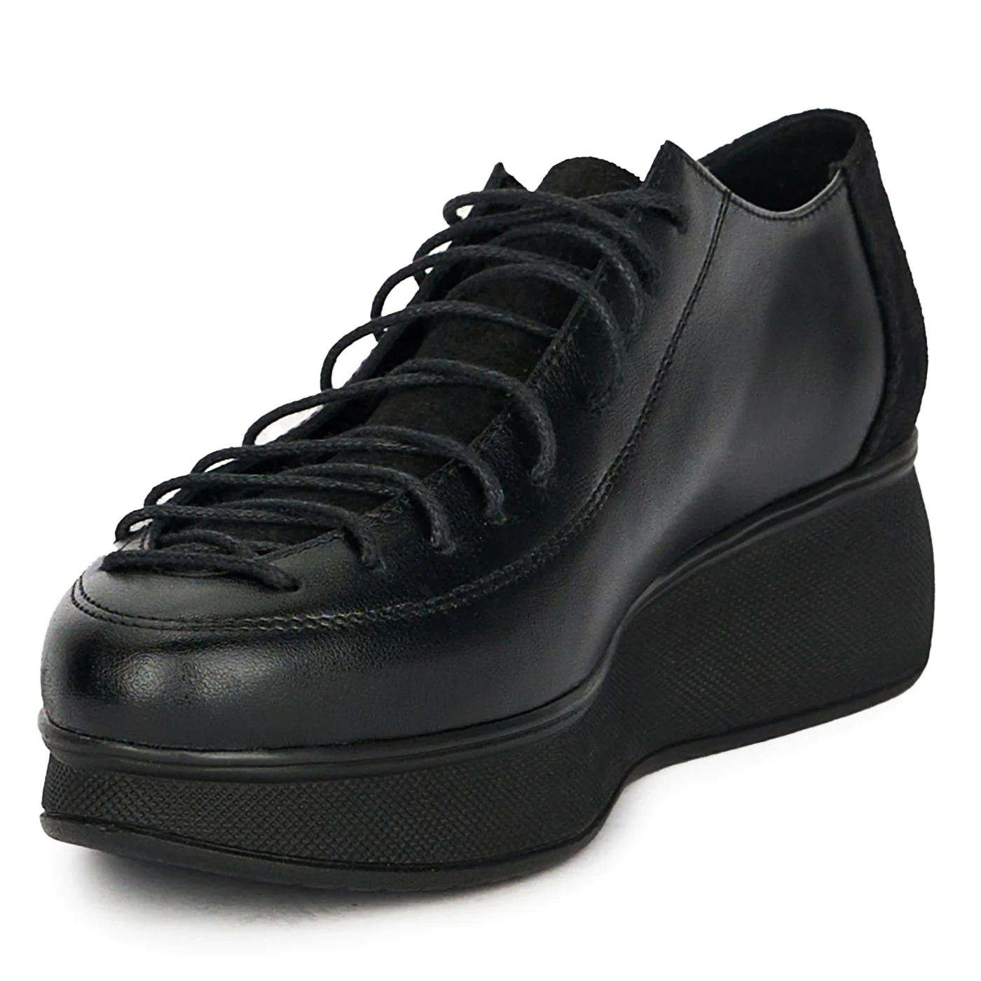 Pantofi casual dama din piele naturala cu siret 17807 - Image 3