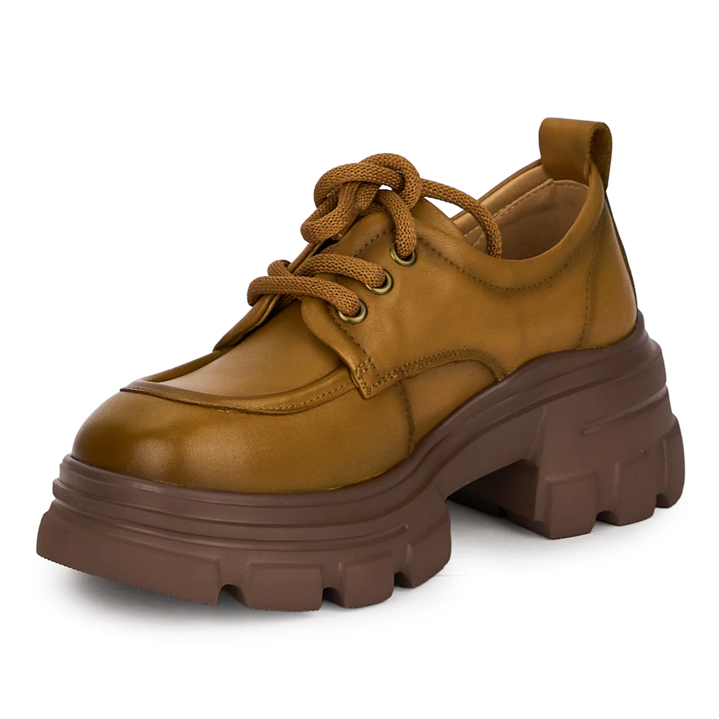 Pantofi casual dama din piele naturala cu siret 18741 - Image 3