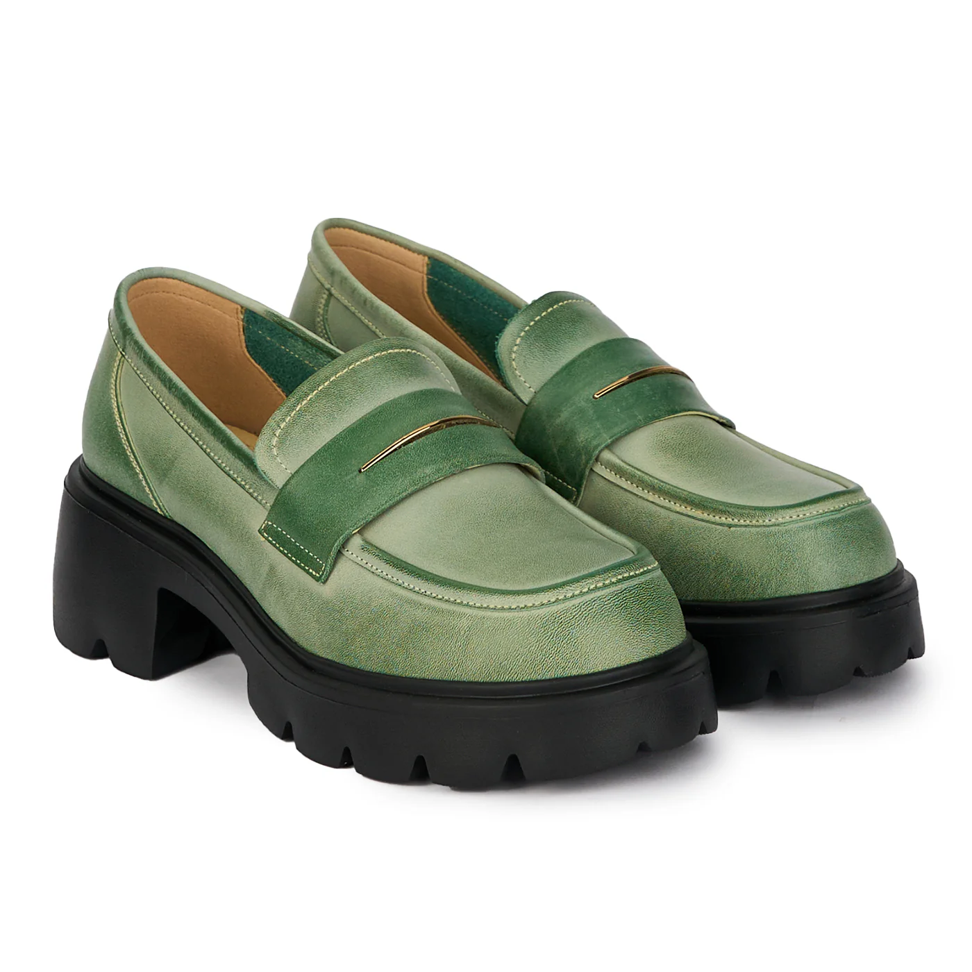 Pantofi casual dama din piele naturala cu talpa inalta 17994 - Image 4