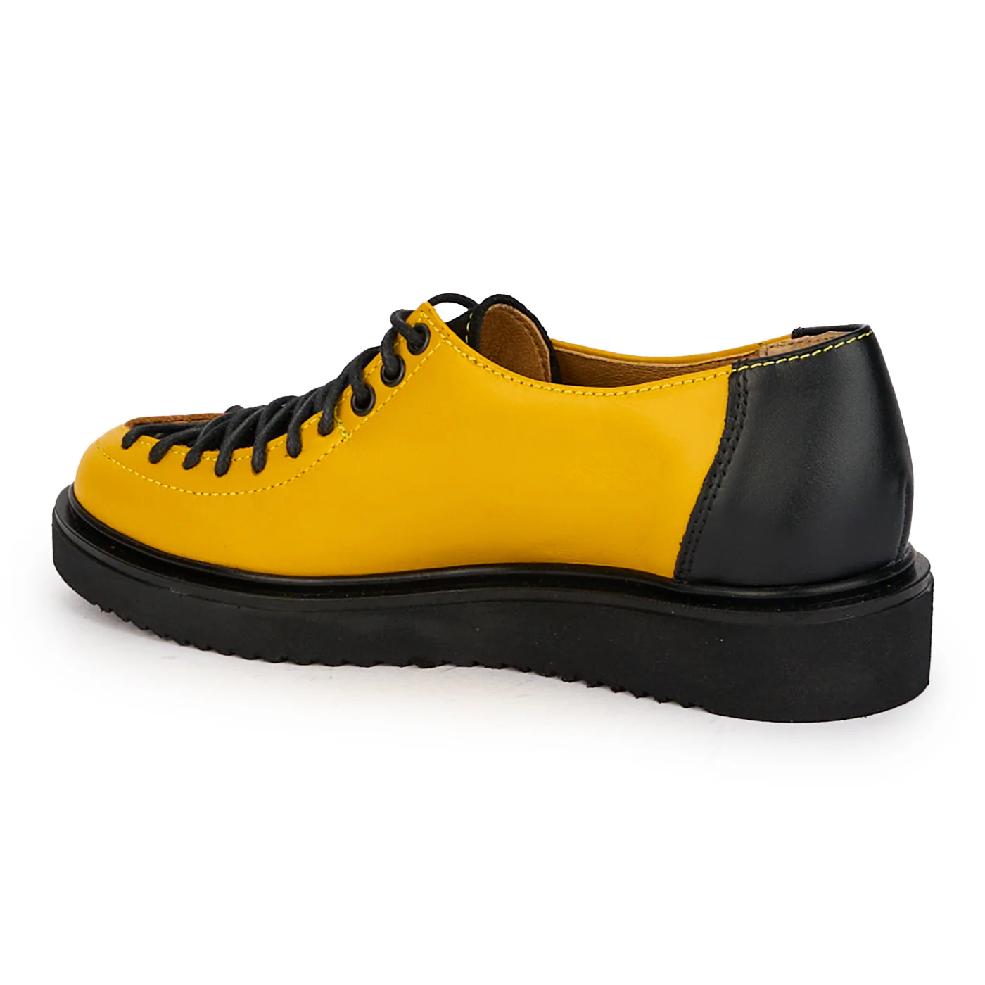 Pantofi casual dama din piele naturala galbena 18154 - Image 2