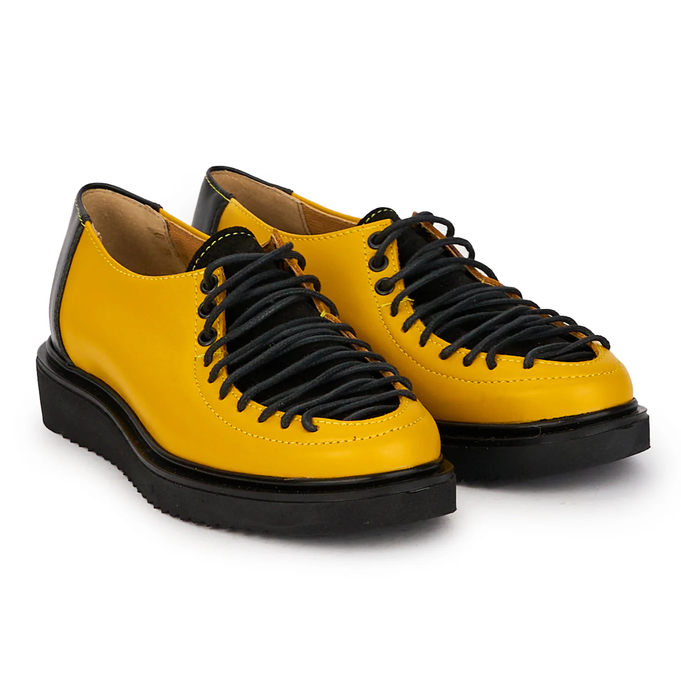 Pantofi casual dama din piele naturala galbena 18154 - Image 4