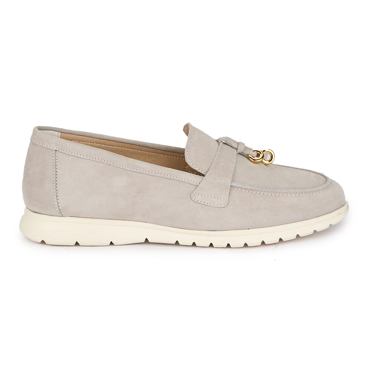 Pantofi casual dama din piele naturala gri 18250