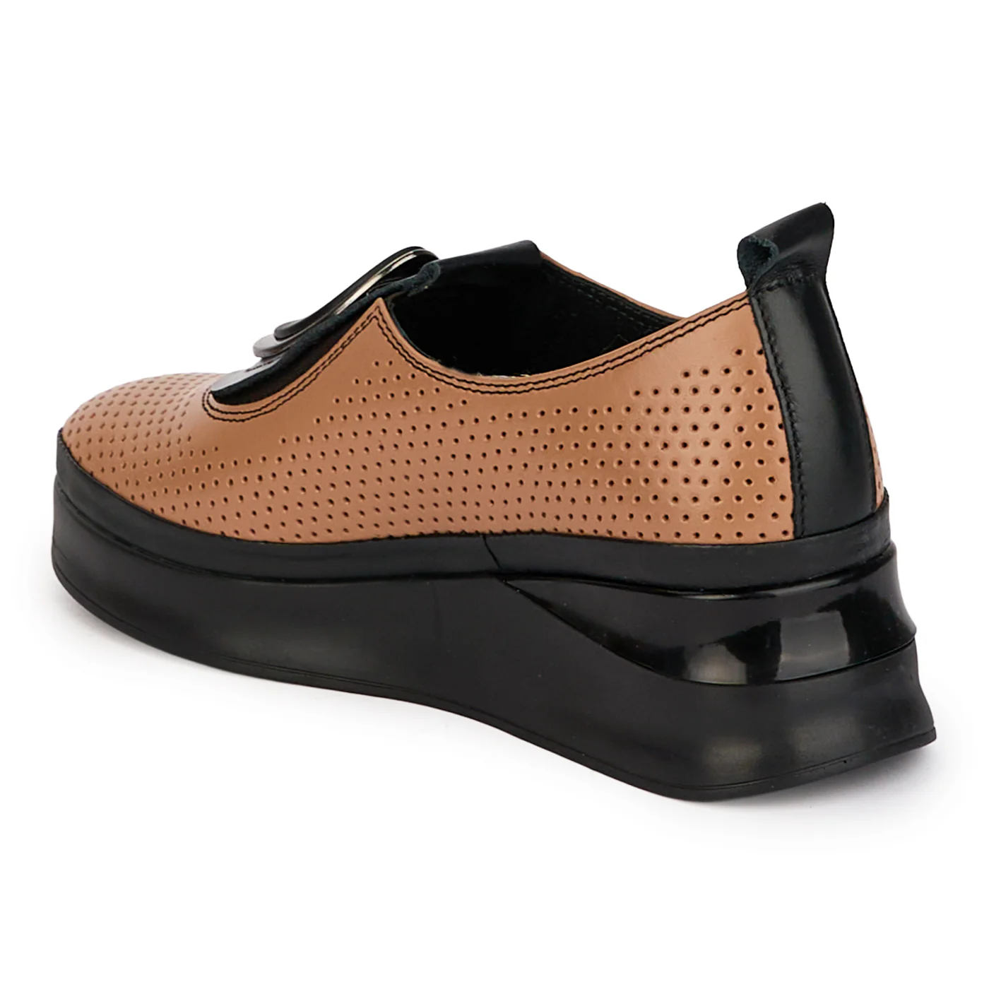 Pantofi casual dama din piele naturala maro 18335 - Image 2