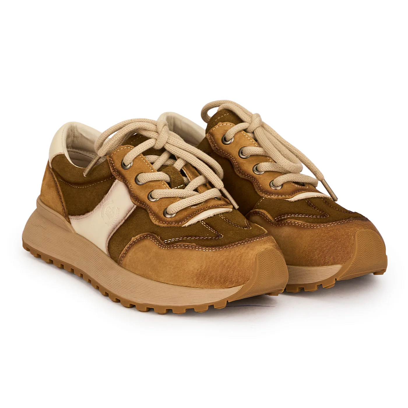 Pantofi casual dama din piele naturala maro cu siret 18748 - Image 4