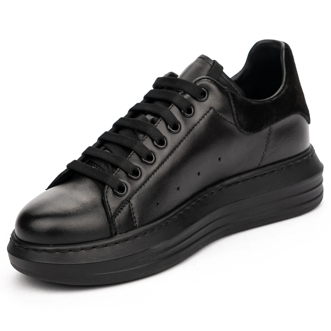 Pantofi casual dama din piele naturala neagra 13123 - Image 3