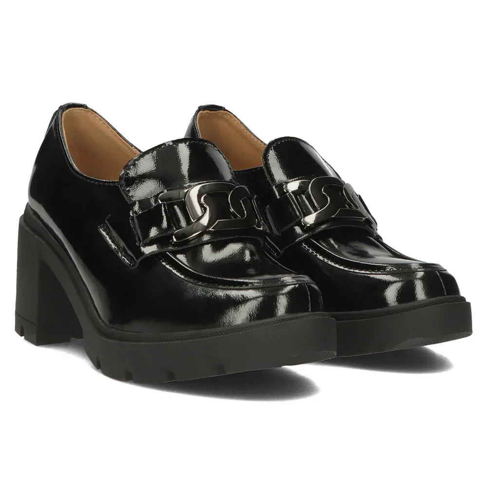 Pantofi casual dama din piele naturala neagra 14526 - Image 3