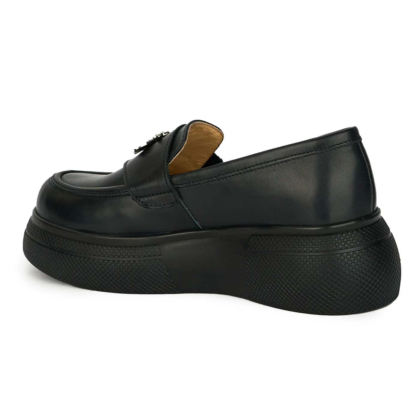 Pantofi casual dama din piele naturala neagra 17826 - Image 2