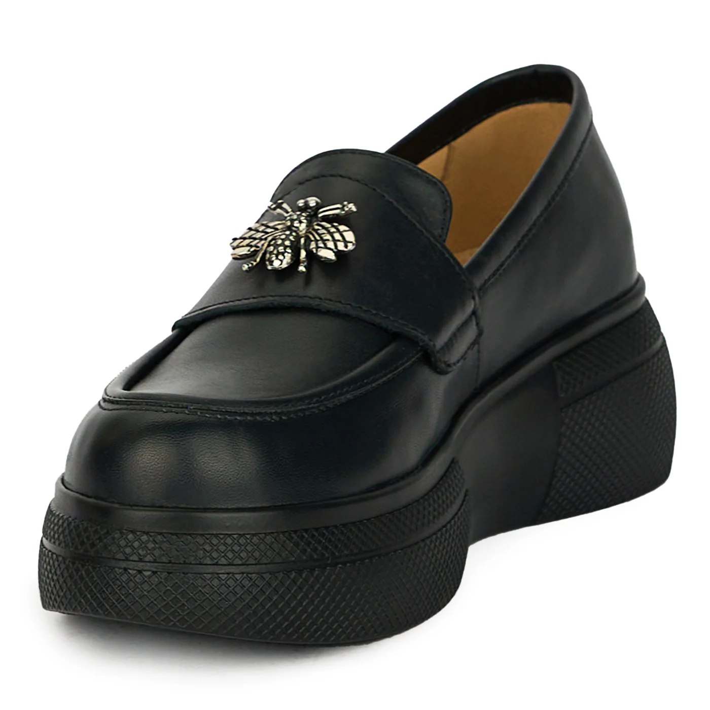 Pantofi casual dama din piele naturala neagra 17826 - Image 3