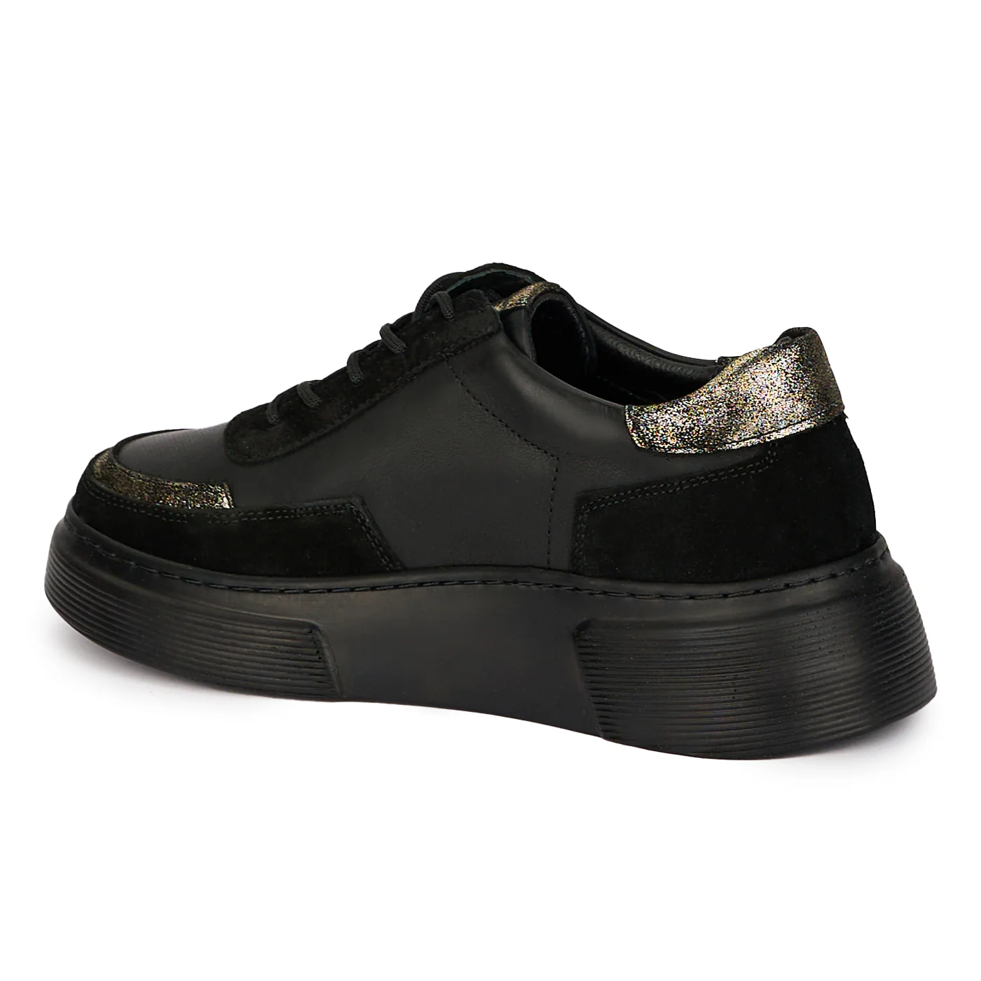 Pantofi casual dama din piele naturala neagra 18012 - Image 2