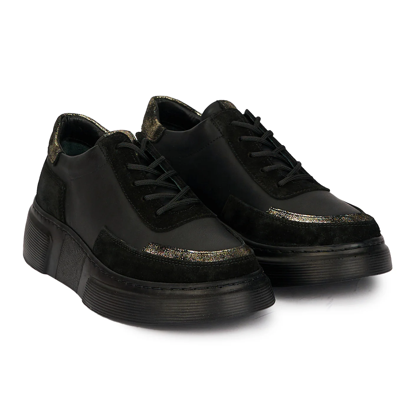 Pantofi casual dama din piele naturala neagra 18012 - Image 4