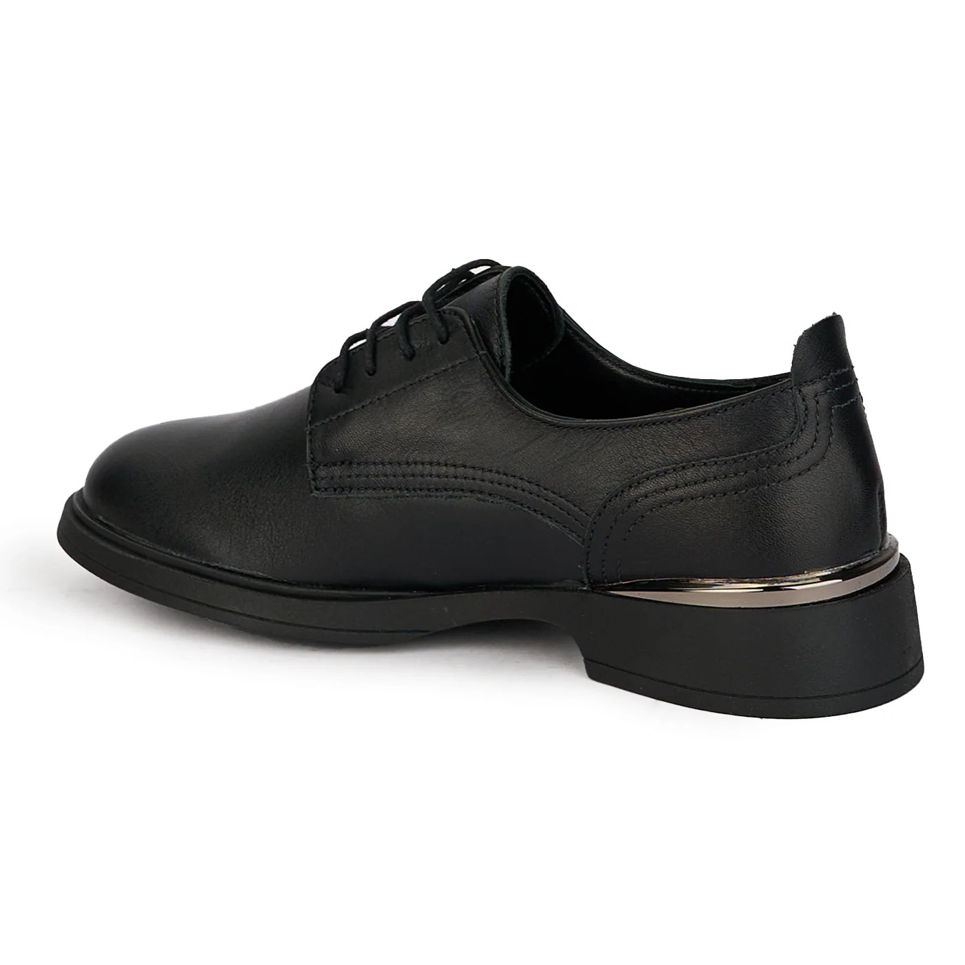 Pantofi casual dama din piele naturala neagra 18087 - Image 2