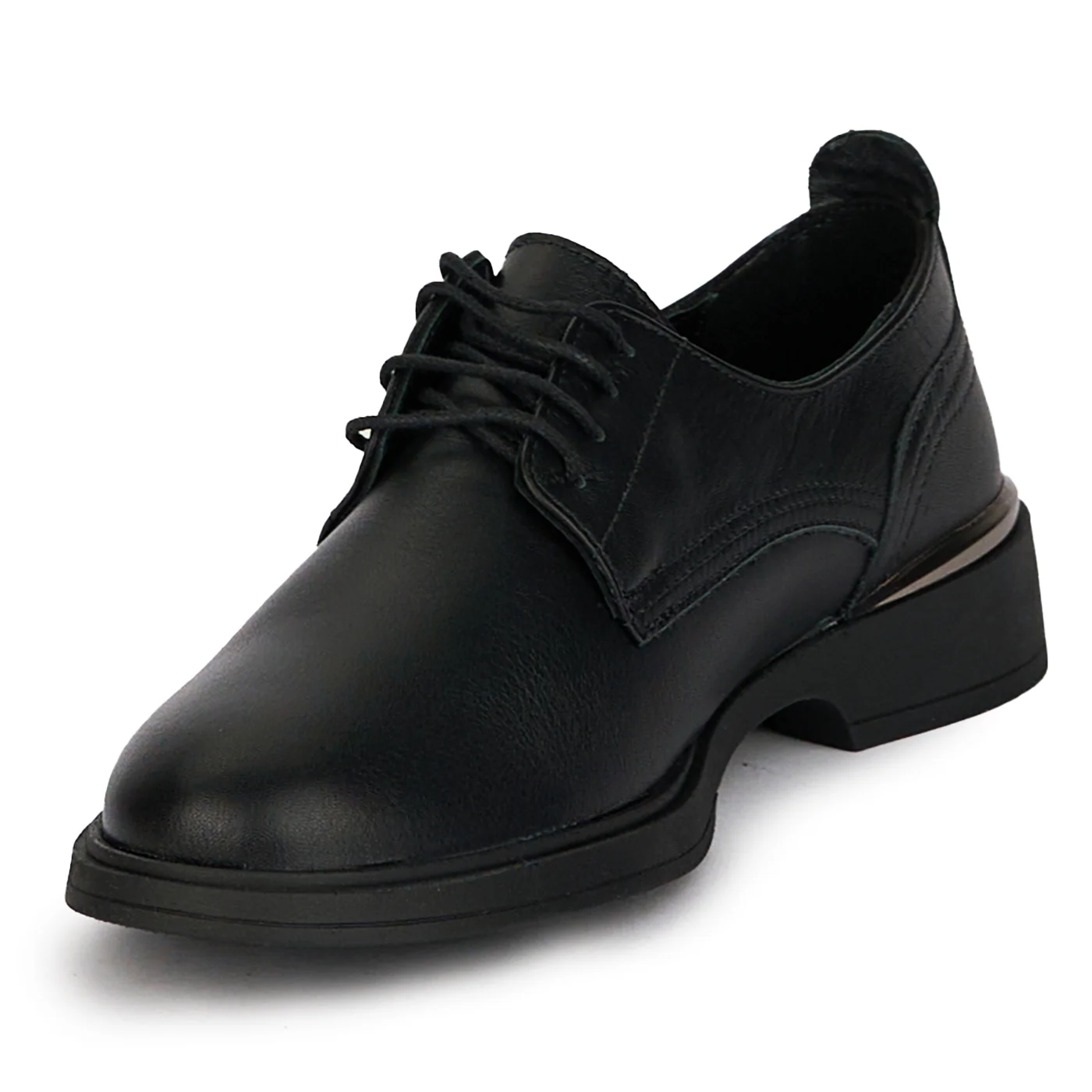 Pantofi casual dama din piele naturala neagra 18087 - Image 3