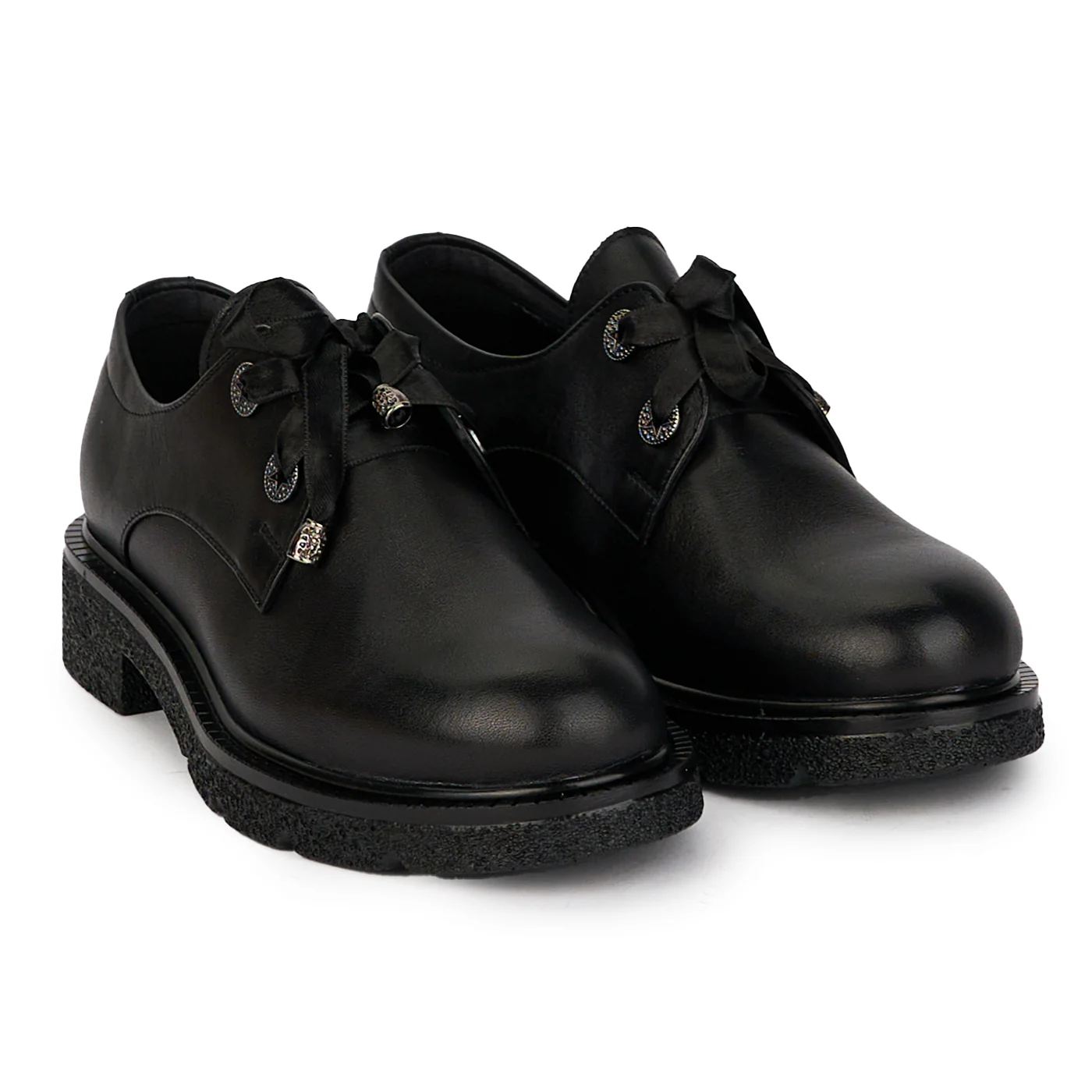 Pantofi casual dama din piele naturala neagra 18088 - Image 4