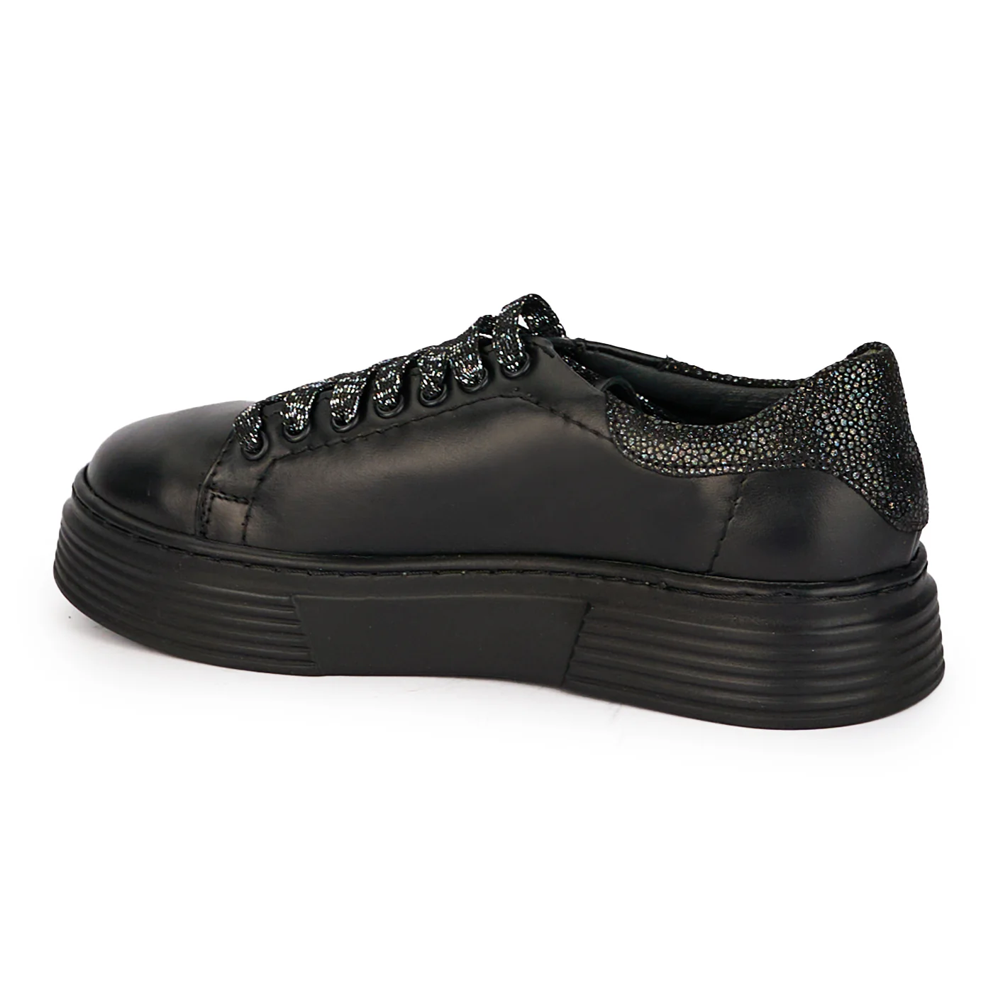 Pantofi casual dama din piele naturala neagra 18151 - Image 2