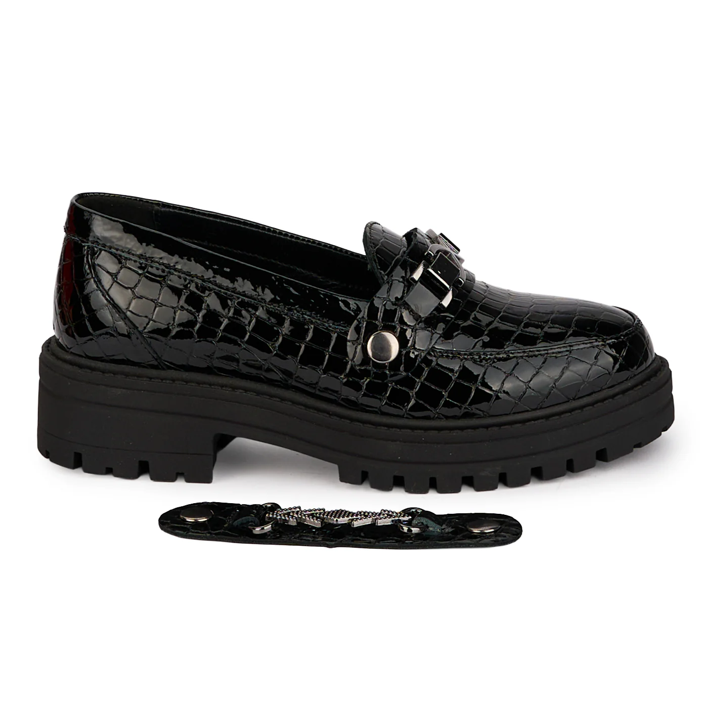 Pantofi casual dama din piele naturala neagra 18398