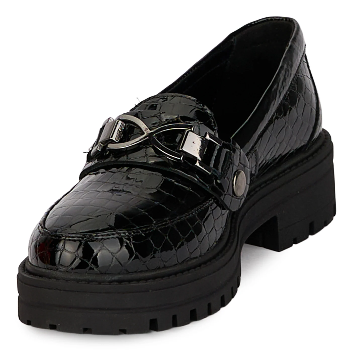 Pantofi casual dama din piele naturala neagra 18398 - Image 3