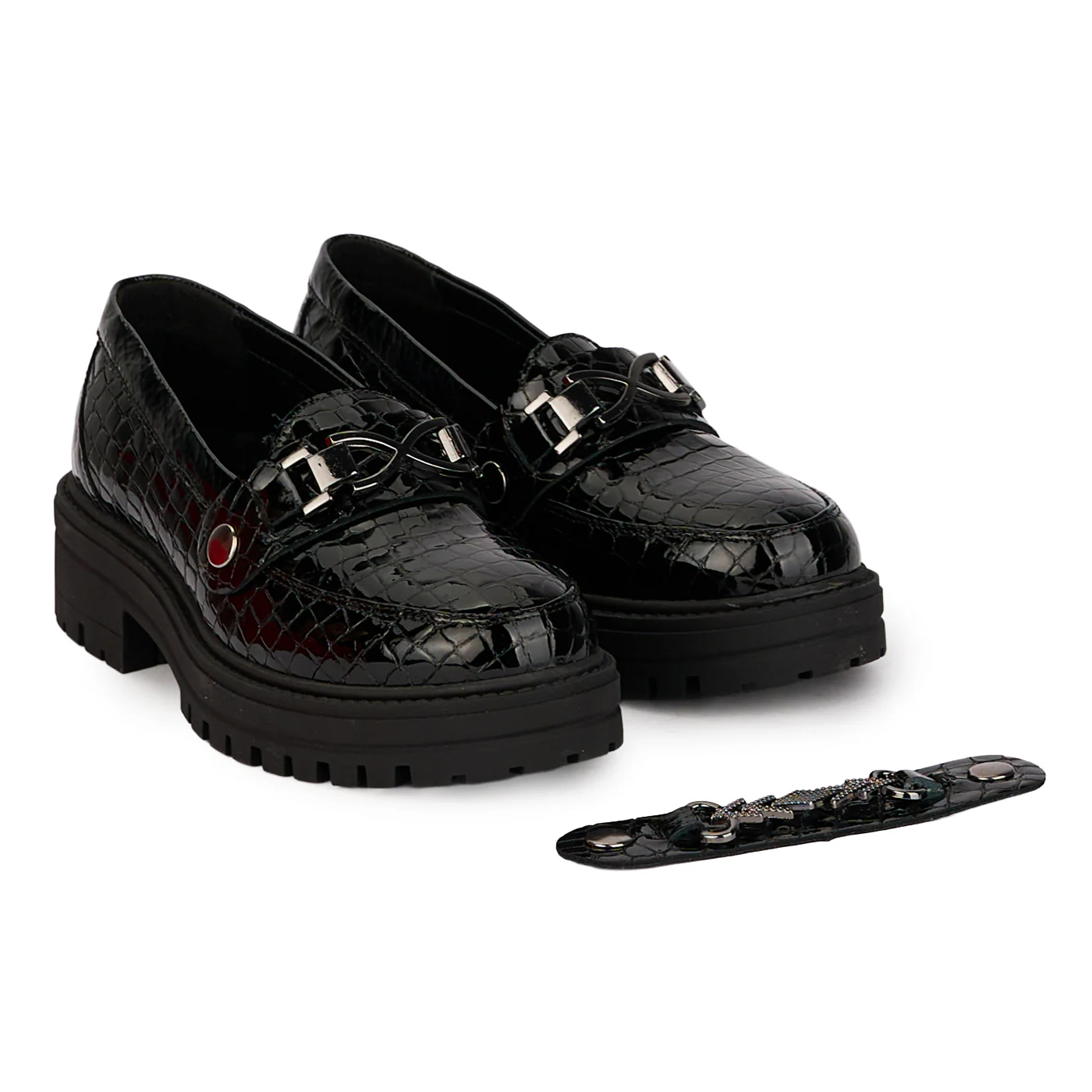 Pantofi casual dama din piele naturala neagra 18398 - Image 4