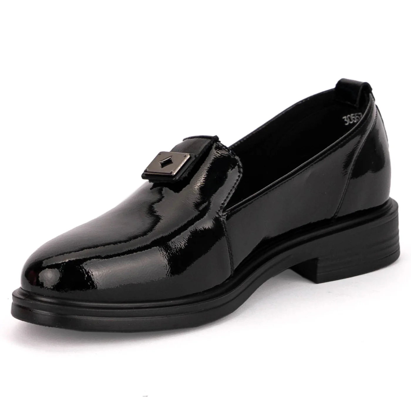 Pantofi casual dama din piele naturala neagra 18788 - Image 3