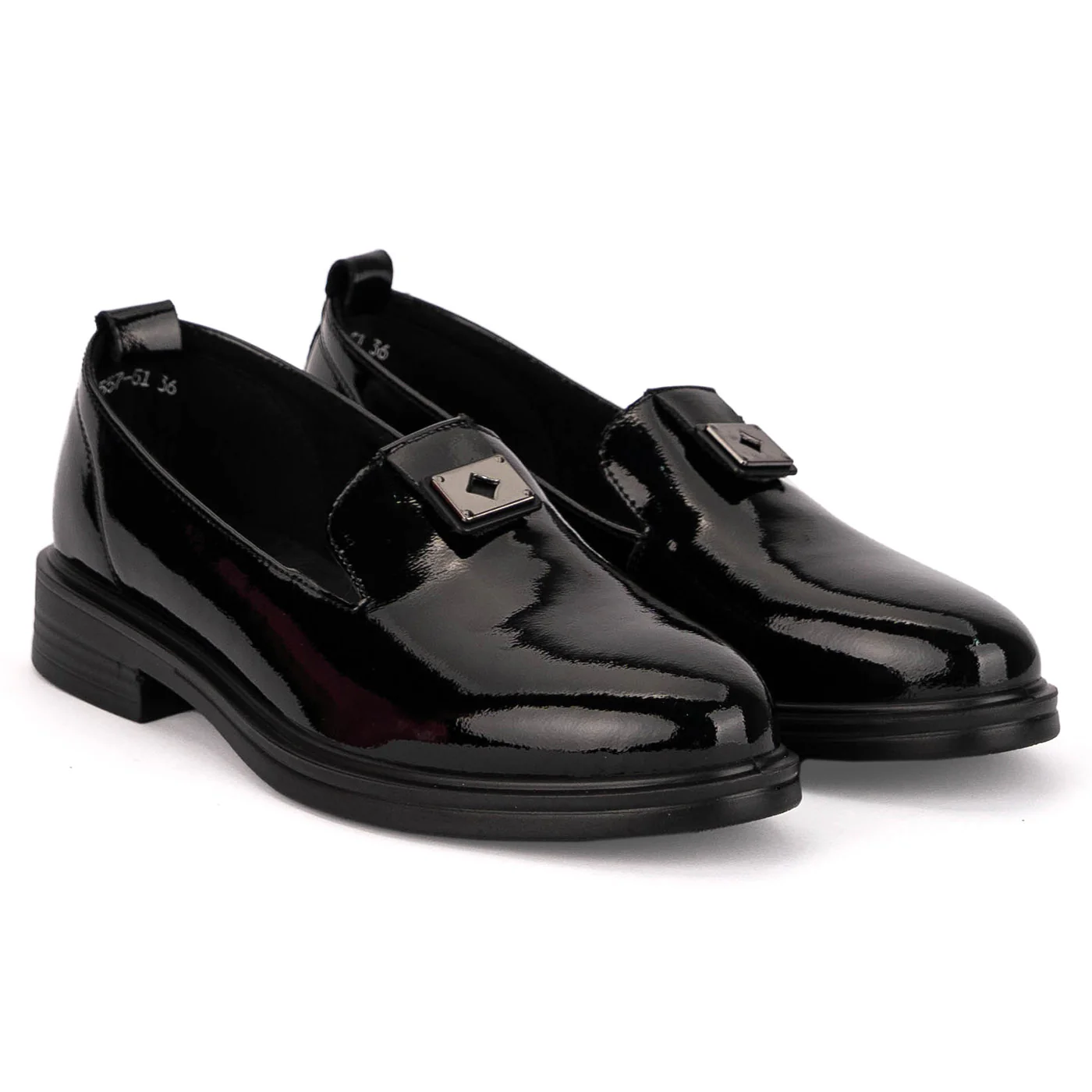 Pantofi casual dama din piele naturala neagra 18788 - Image 4
