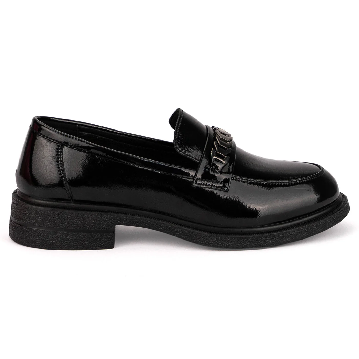 Pantofi casual dama din piele naturala neagra 18789