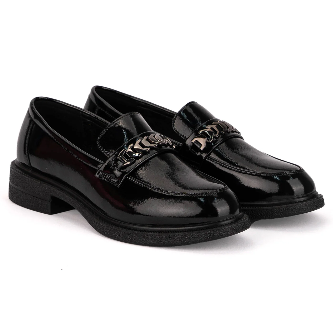 Pantofi casual dama din piele naturala neagra 18789 - Image 4