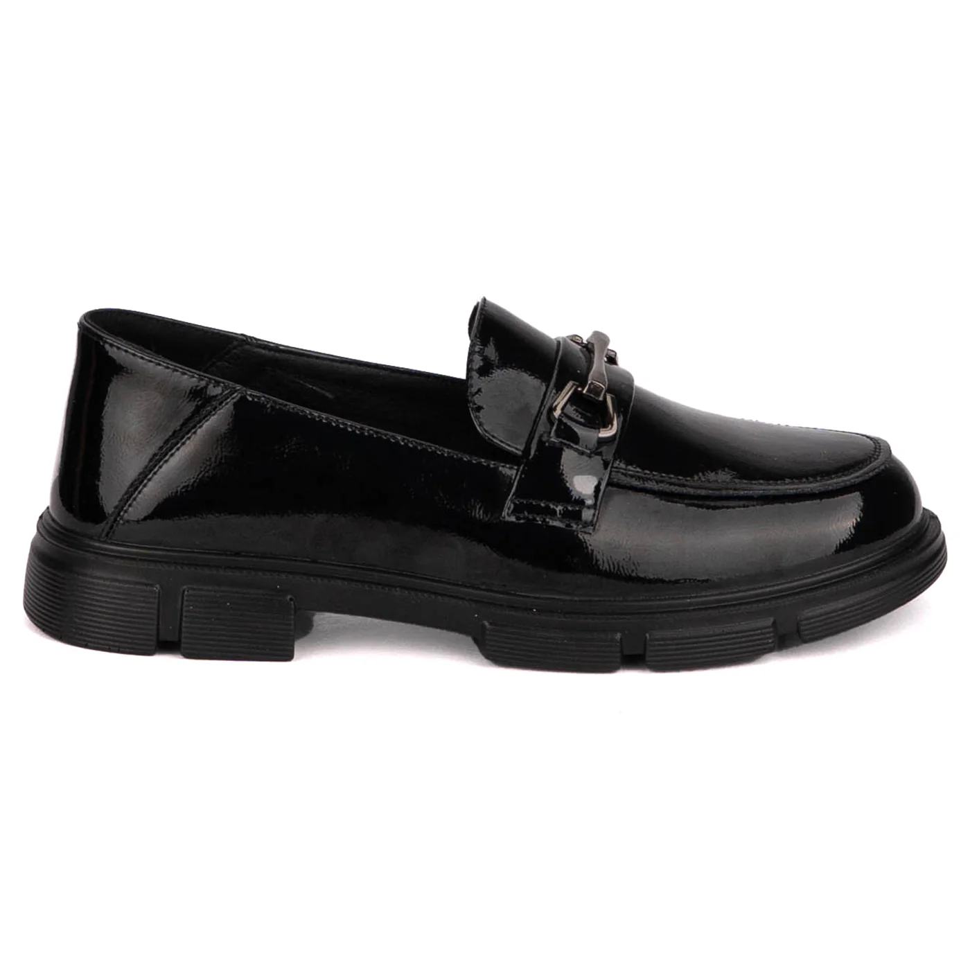 Pantofi casual dama din piele naturala neagra 18805