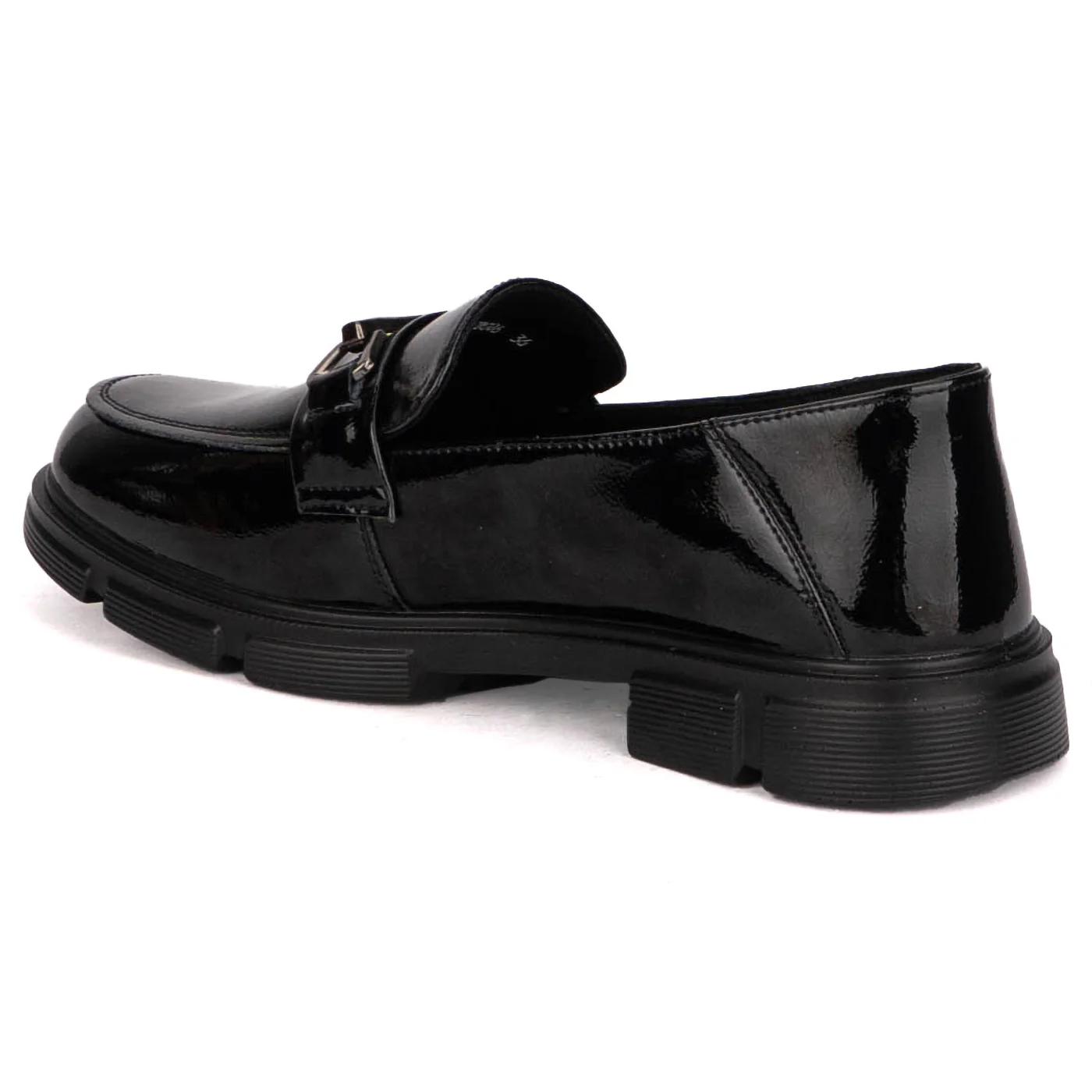 Pantofi casual dama din piele naturala neagra 18805 - Image 2