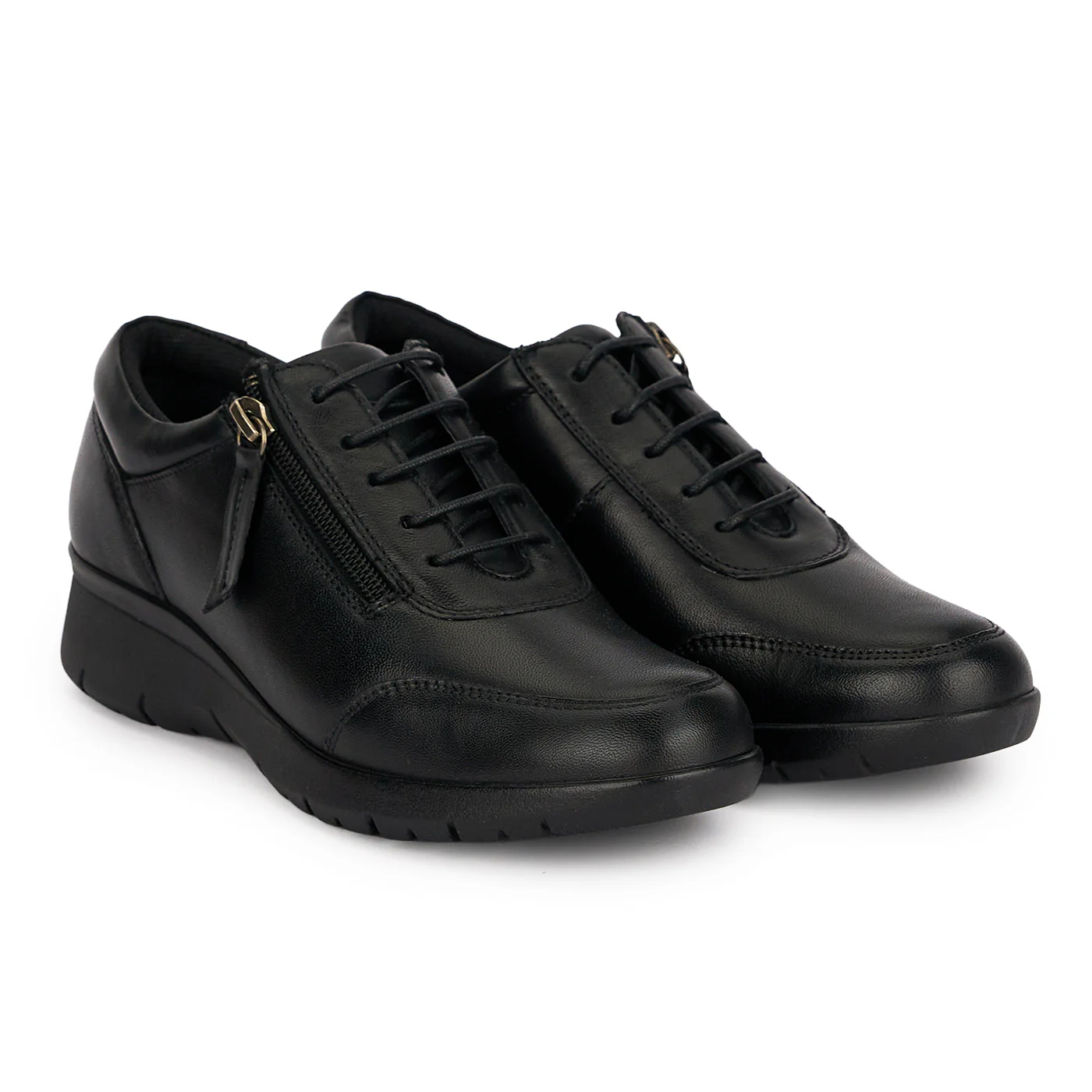 Pantofi casual dama din piele naturala neagra 18816 - Image 4