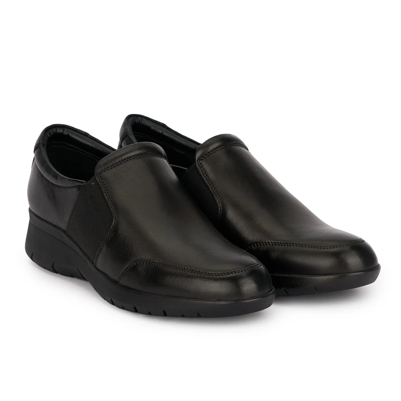 Pantofi casual dama din piele naturala neagra 18818 - Image 4