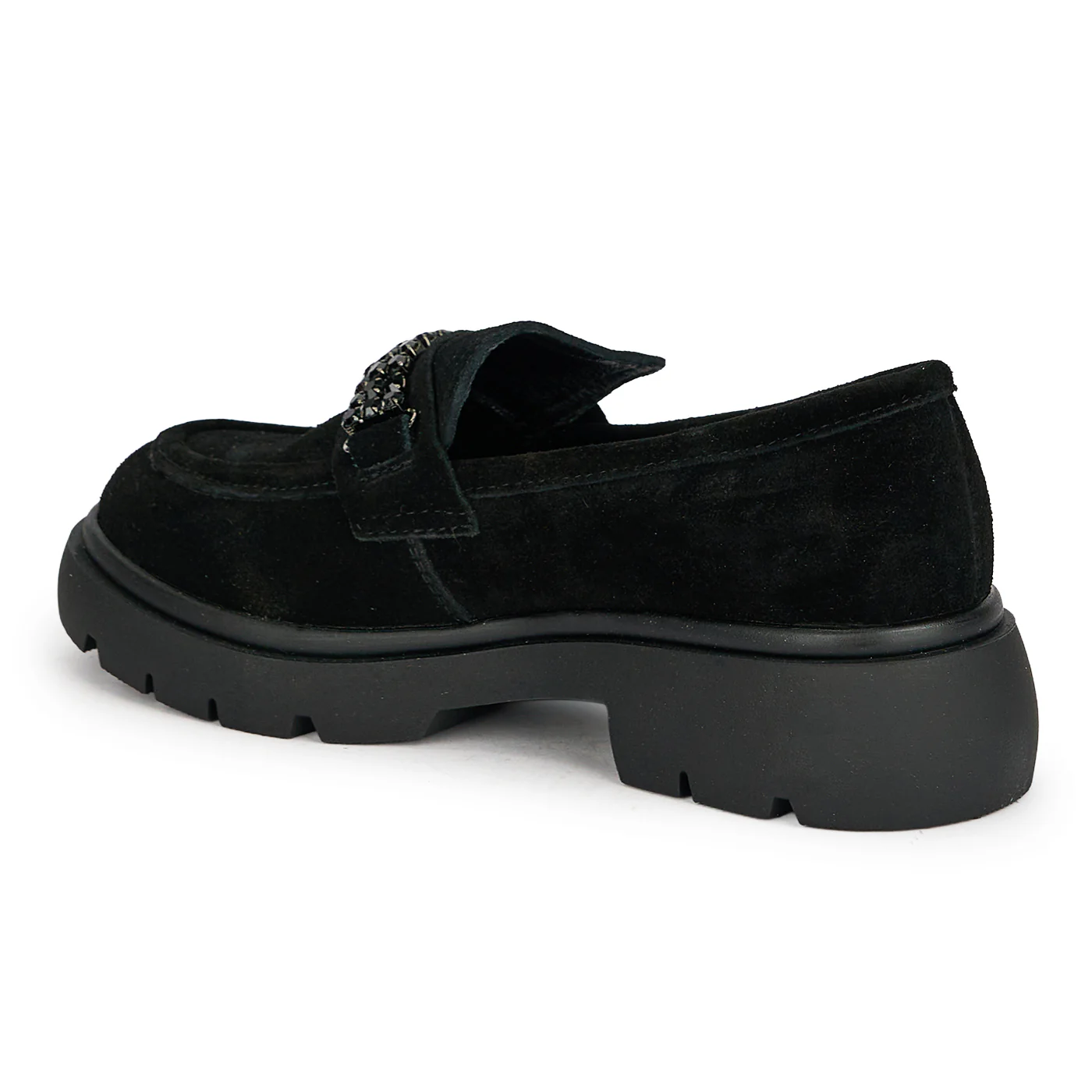 Pantofi casual dama din piele naturala neagra 19018 - Image 2