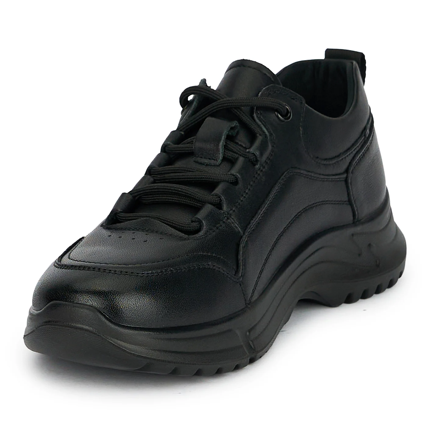 Pantofi casual dama din piele naturala neagra 19241 - Image 3