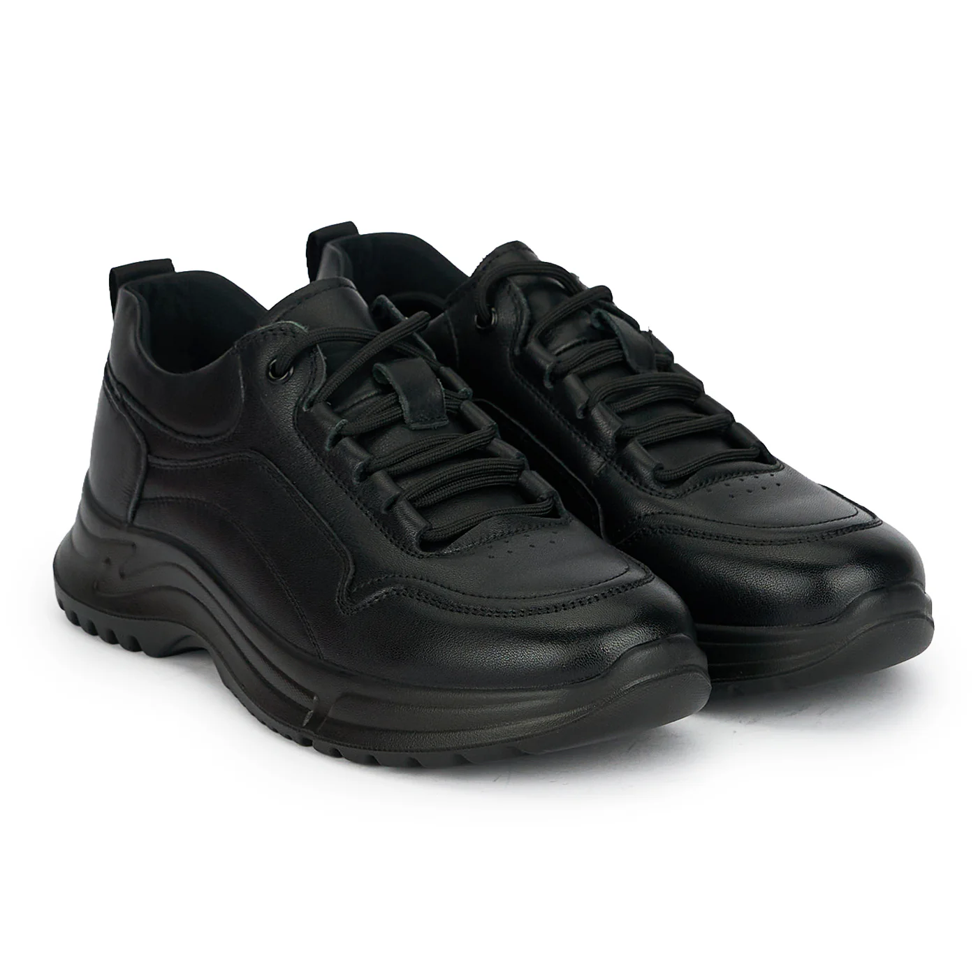 Pantofi casual dama din piele naturala neagra 19241 - Image 4
