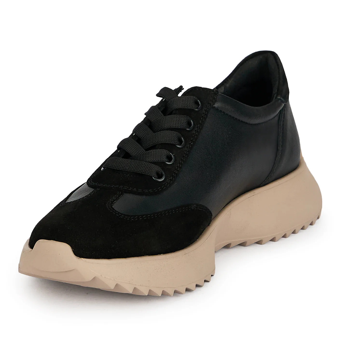 Pantofi casual dama din piele naturala neagra 19498 - Image 3