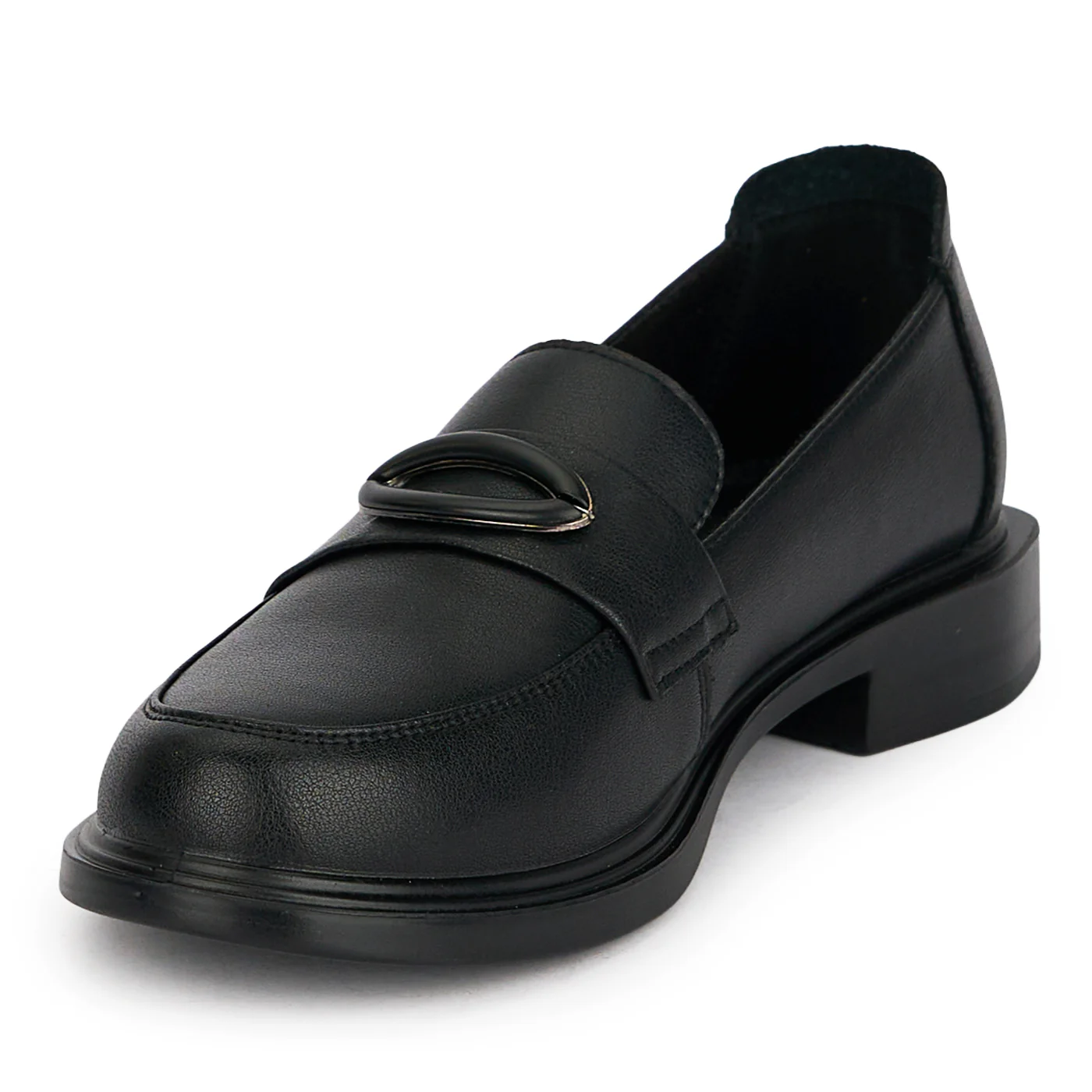 Pantofi casual dama din piele naturala neagra 19512 - Image 3