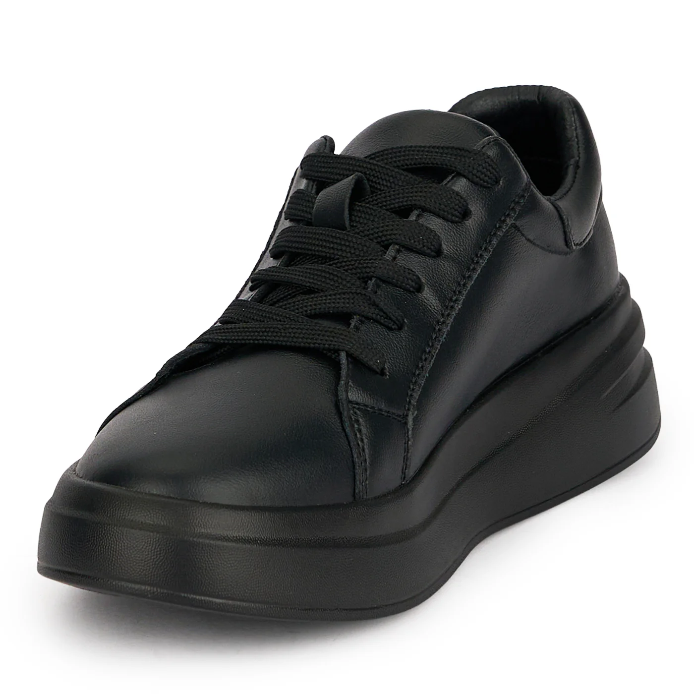 Pantofi casual dama din piele naturala neagra 19599 - Image 3