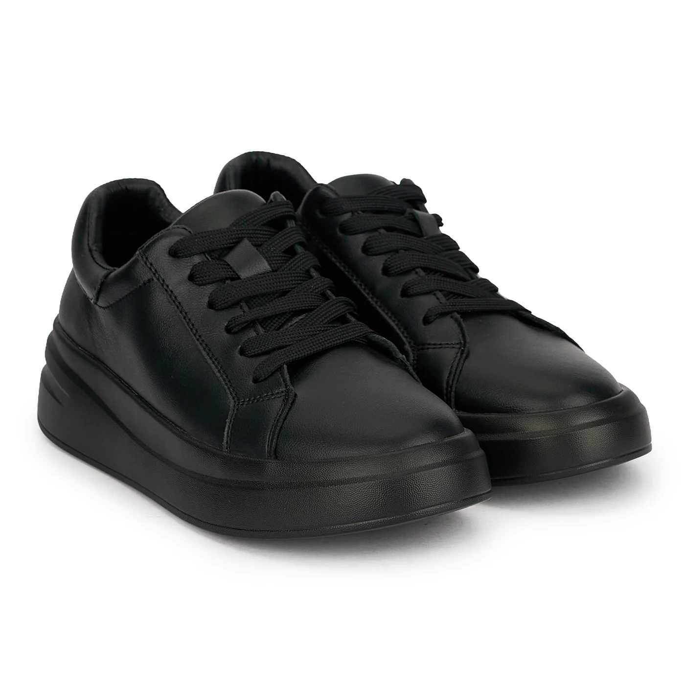 Pantofi casual dama din piele naturala neagra 19599 - Image 4