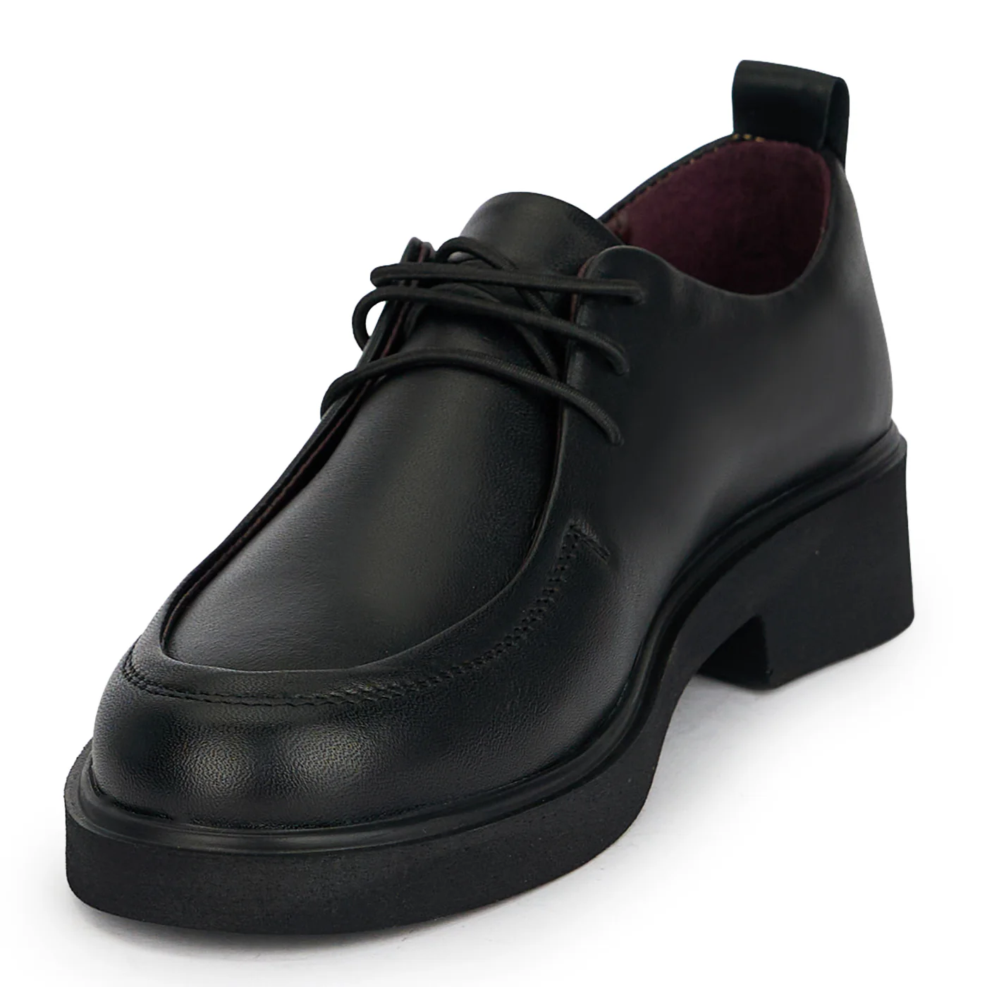 Pantofi casual damă din piele naturală neagra 19641 - Image 3