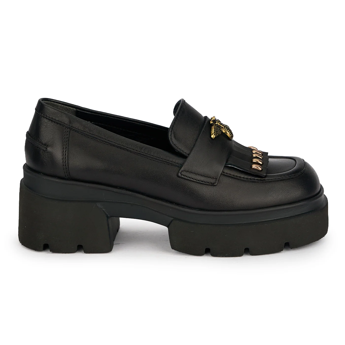 Pantofi casual dama din piele naturala neagra 19680 - Image 2