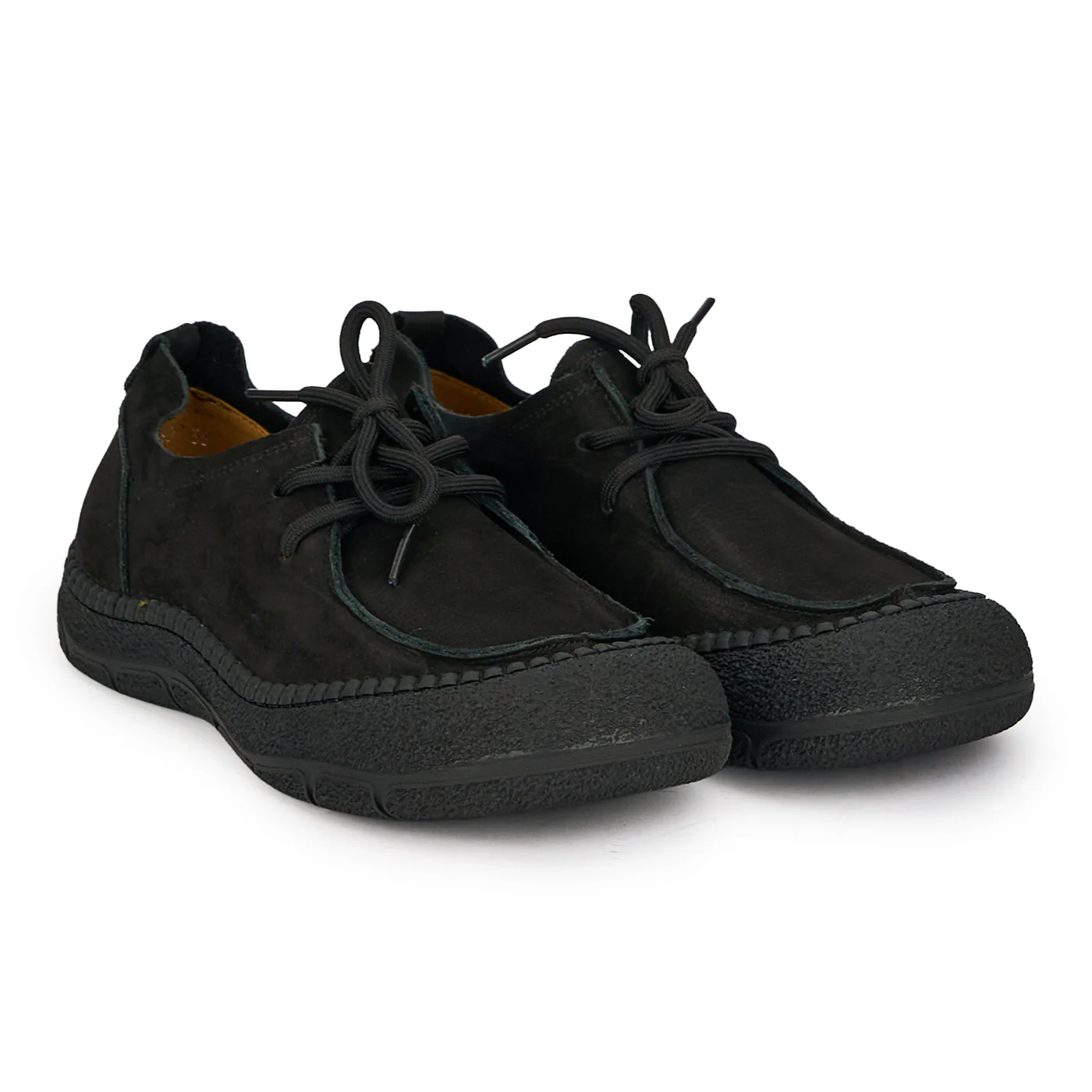 Pantofi casual dama din piele naturala neagra cu siret 18726 - Image 4