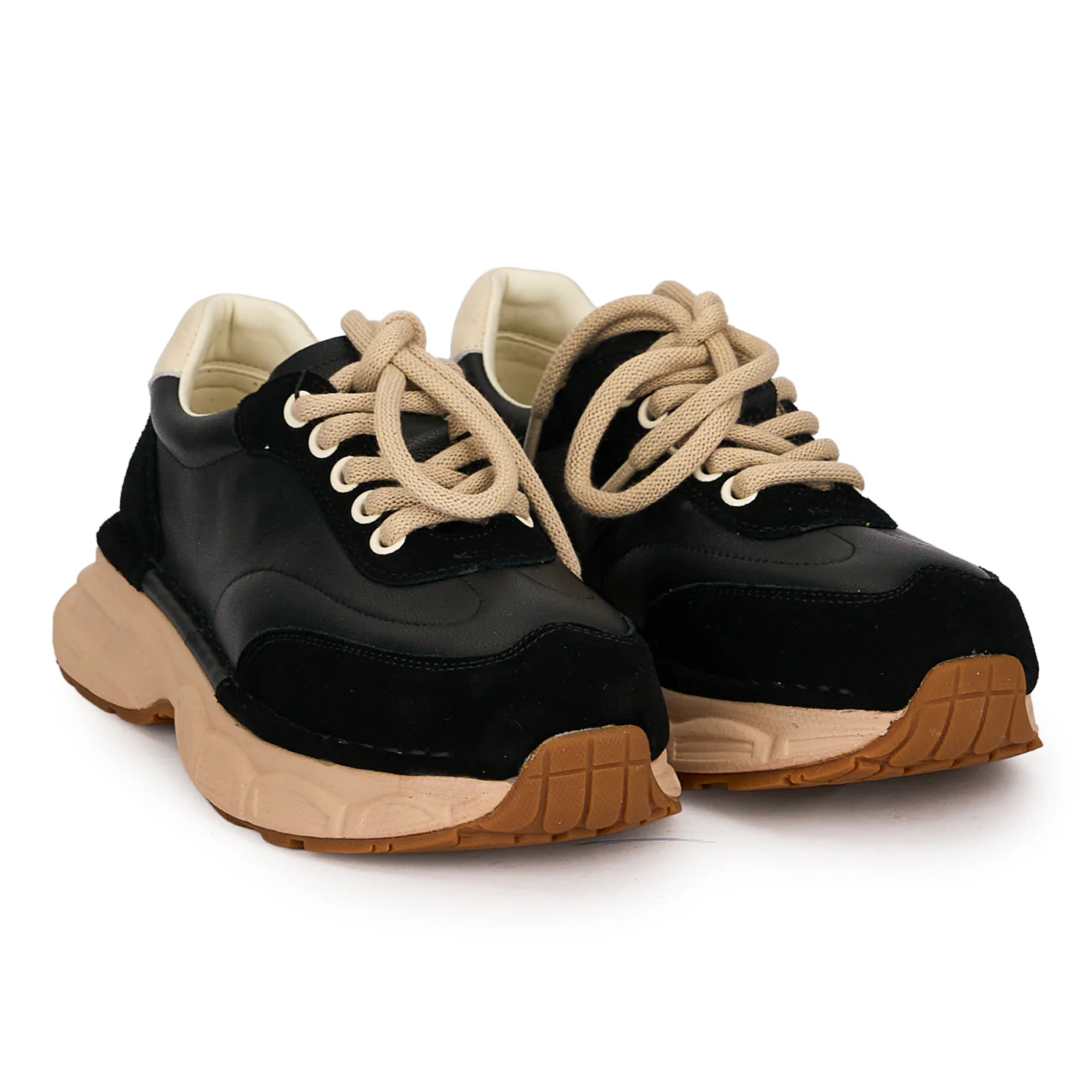 Pantofi casual dama din piele naturala neagra cu siret 18750 - Image 4
