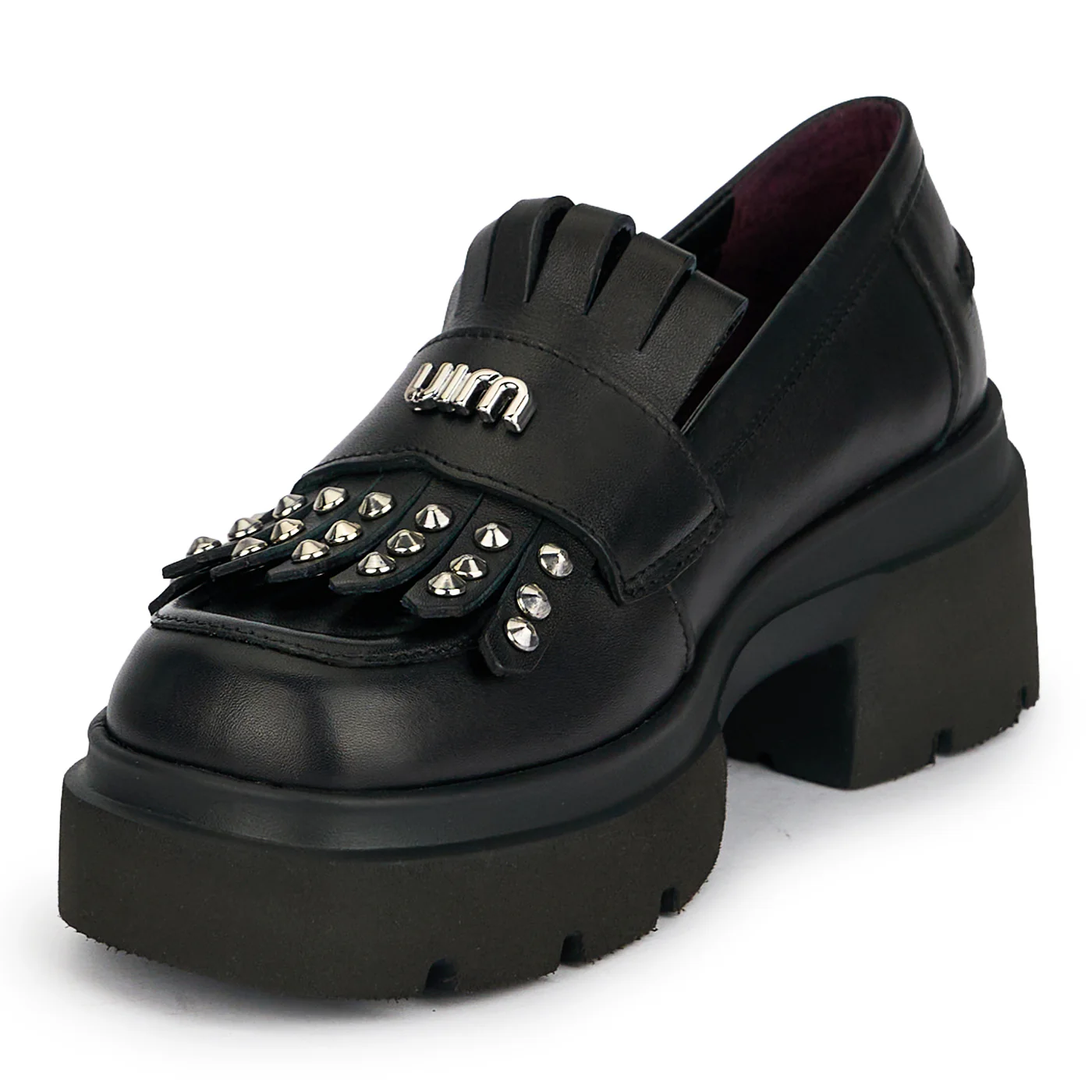 Pantofi casual damă din piele naturală neagra cu talpa inalta 5.5 cm 19645 - Image 4