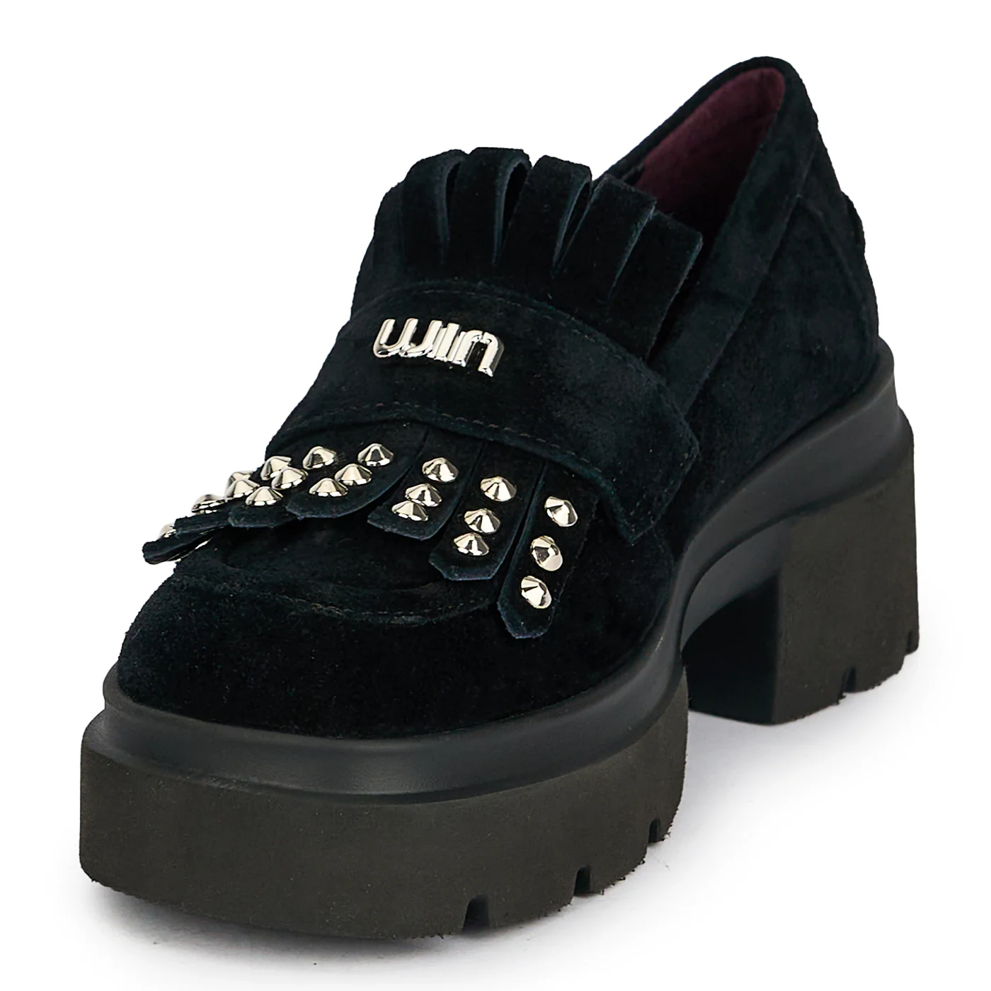 Pantofi casual damă din piele naturală neagra cu talpa inalta 5.5 cm 19646 - Image 4