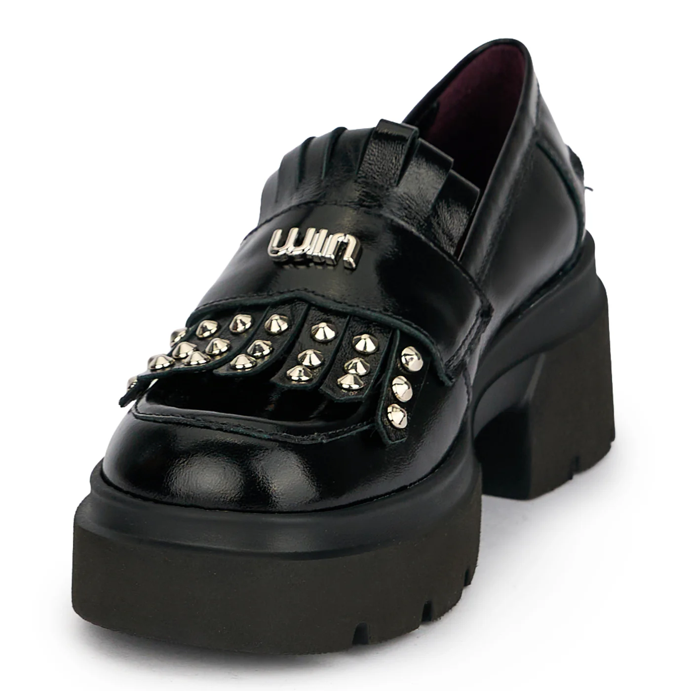 Pantofi casual damă din piele naturală neagra cu talpa inalta 5.5 cm 19647 - Image 4