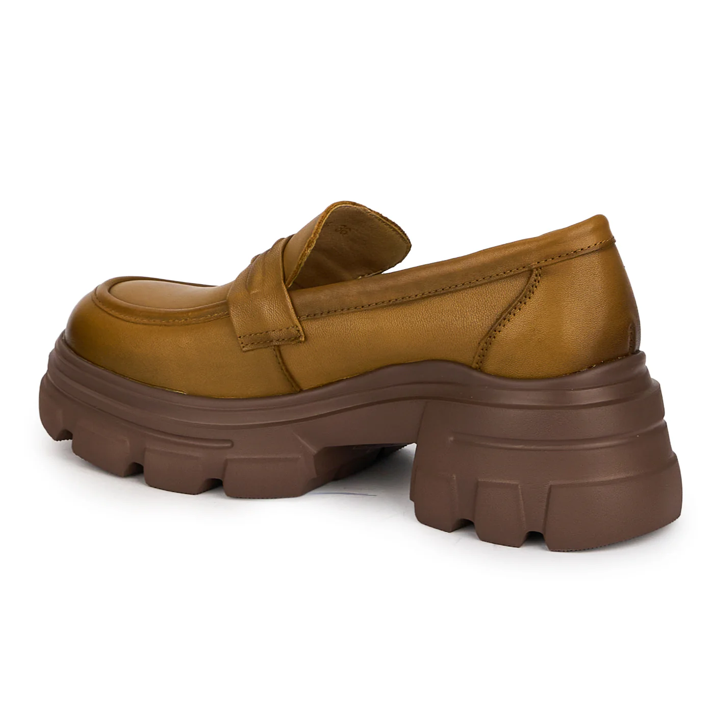Pantofi casual dama din piele naturala cu talpa inalta 6 cm 18718 - Image 2