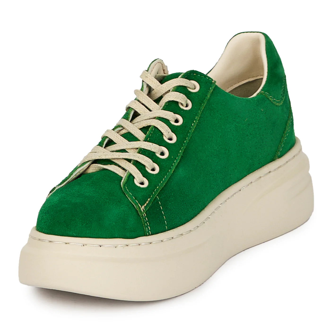 Pantofi casual dama din piele naturala verde 18033 - Image 3