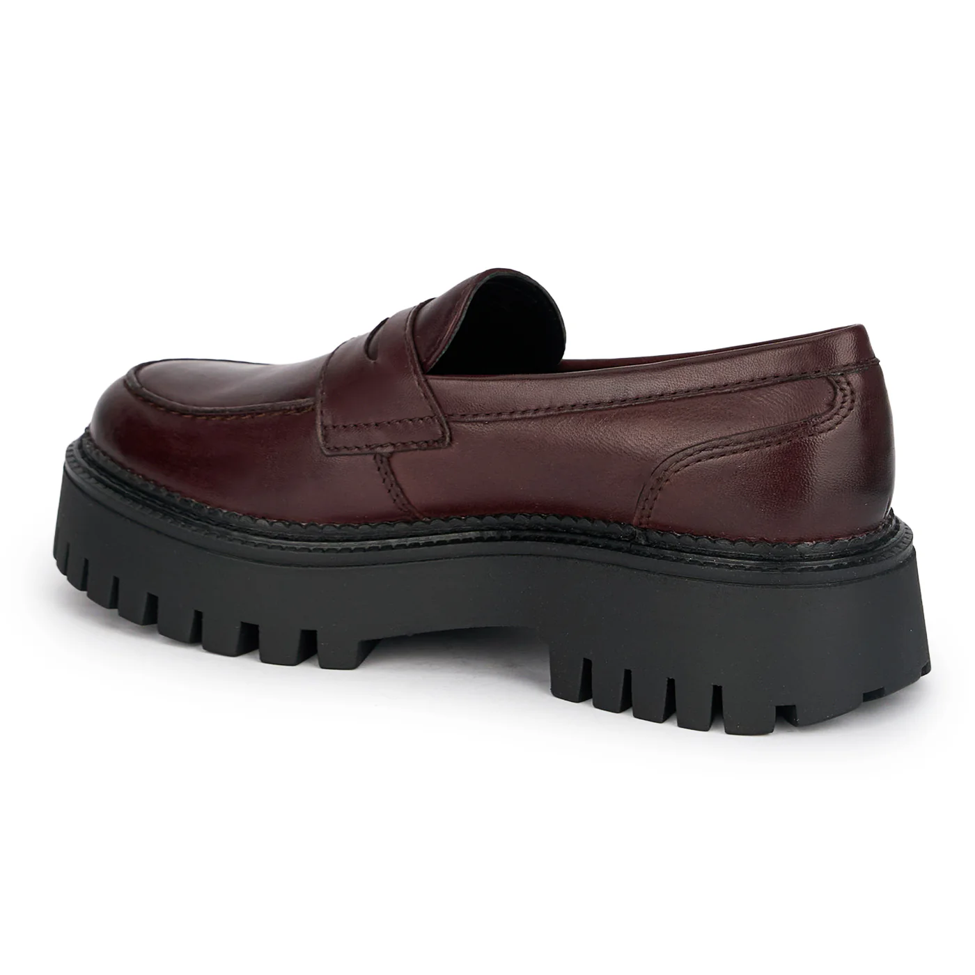 Pantofi casual dama din piele naturala visinie 18874 - Image 2