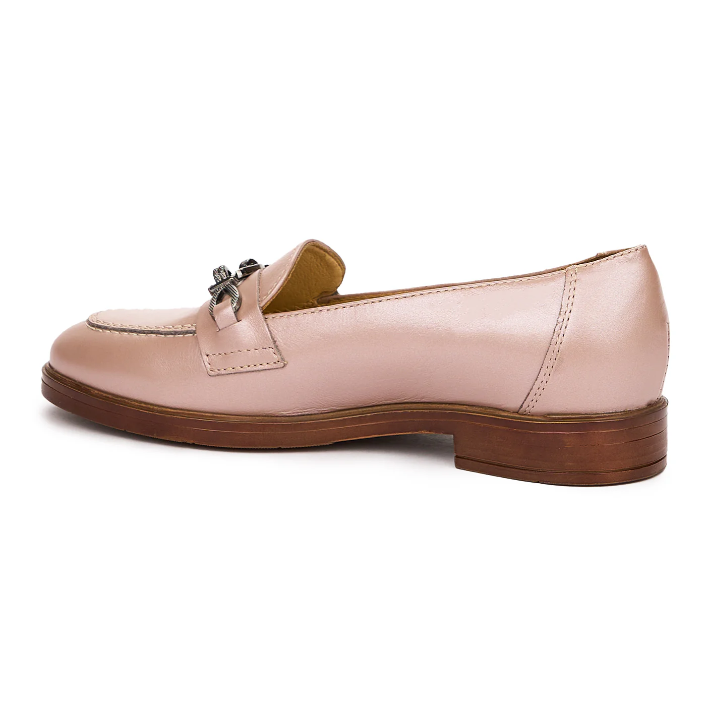 Pantofi Casual Dama Roz din Piele Naturala, Toc 2.5 Cm 10116 - Image 3