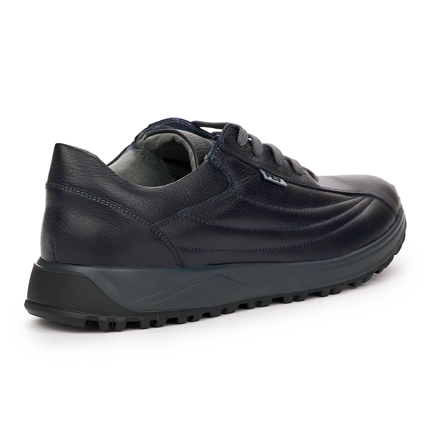 Pantofi casual din piele naturala bleumarin 7119 - Image 2